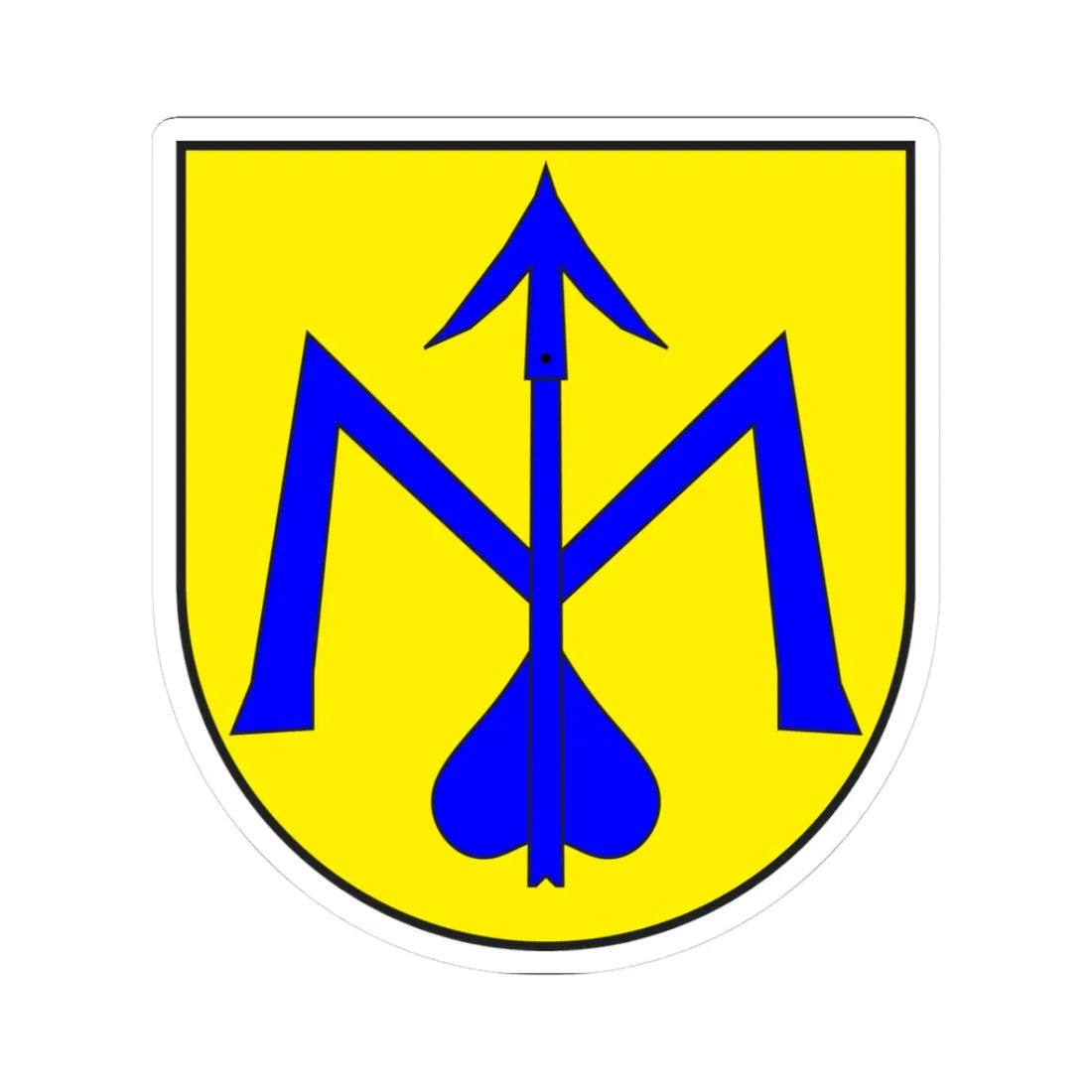 Maladers wappen (Switzerland) (Coat of Arms) STICKER Vinyl Kiss-Cut Decal 3 Inch White - The Sticker Space