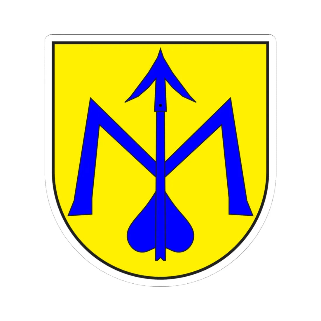 Maladers wappen (Switzerland) (Coat of Arms) STICKER Vinyl Kiss-Cut Decal 4 Inch White - The Sticker Space