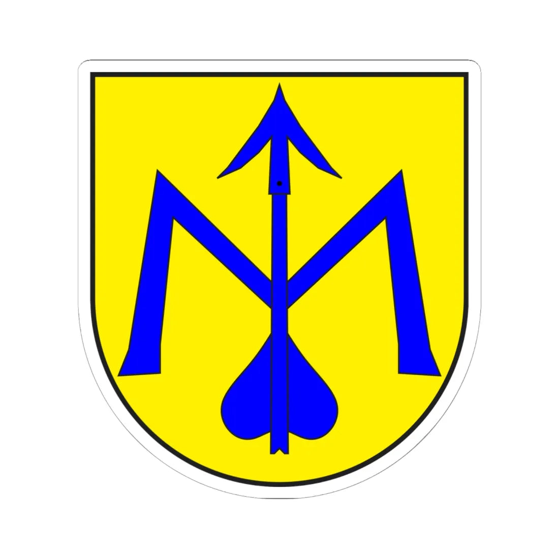 Maladers wappen (Switzerland) (Coat of Arms) STICKER Vinyl Kiss-Cut Decal 6 Inch White - The Sticker Space