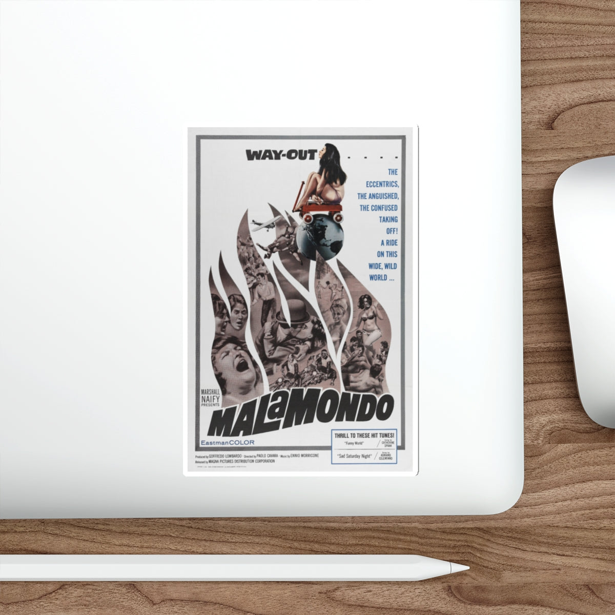 MALAMONDO 1964 Movie Poster STICKER Vinyl Die-Cut Decal-The Sticker Space