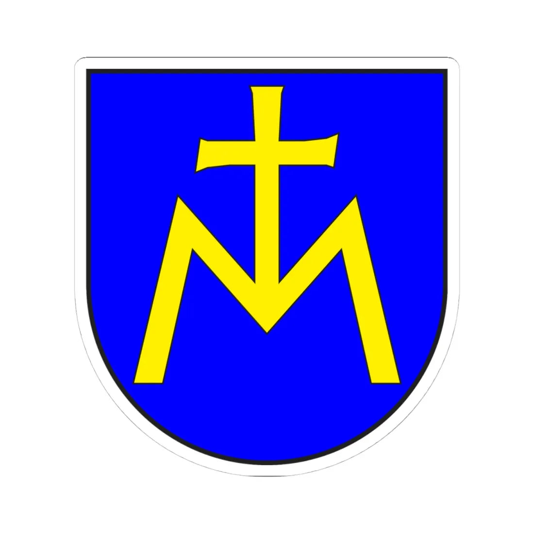 Malans wappen (Switzerland) (Coat of Arms) STICKER Vinyl Kiss-Cut Decal 4 Inch White - The Sticker Space