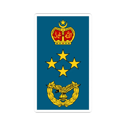 Malaysia Air Force OF 9 (Malaysia) (Military Rank) STICKER Vinyl Kiss-Cut Decal 3 Inch White - The Sticker Space