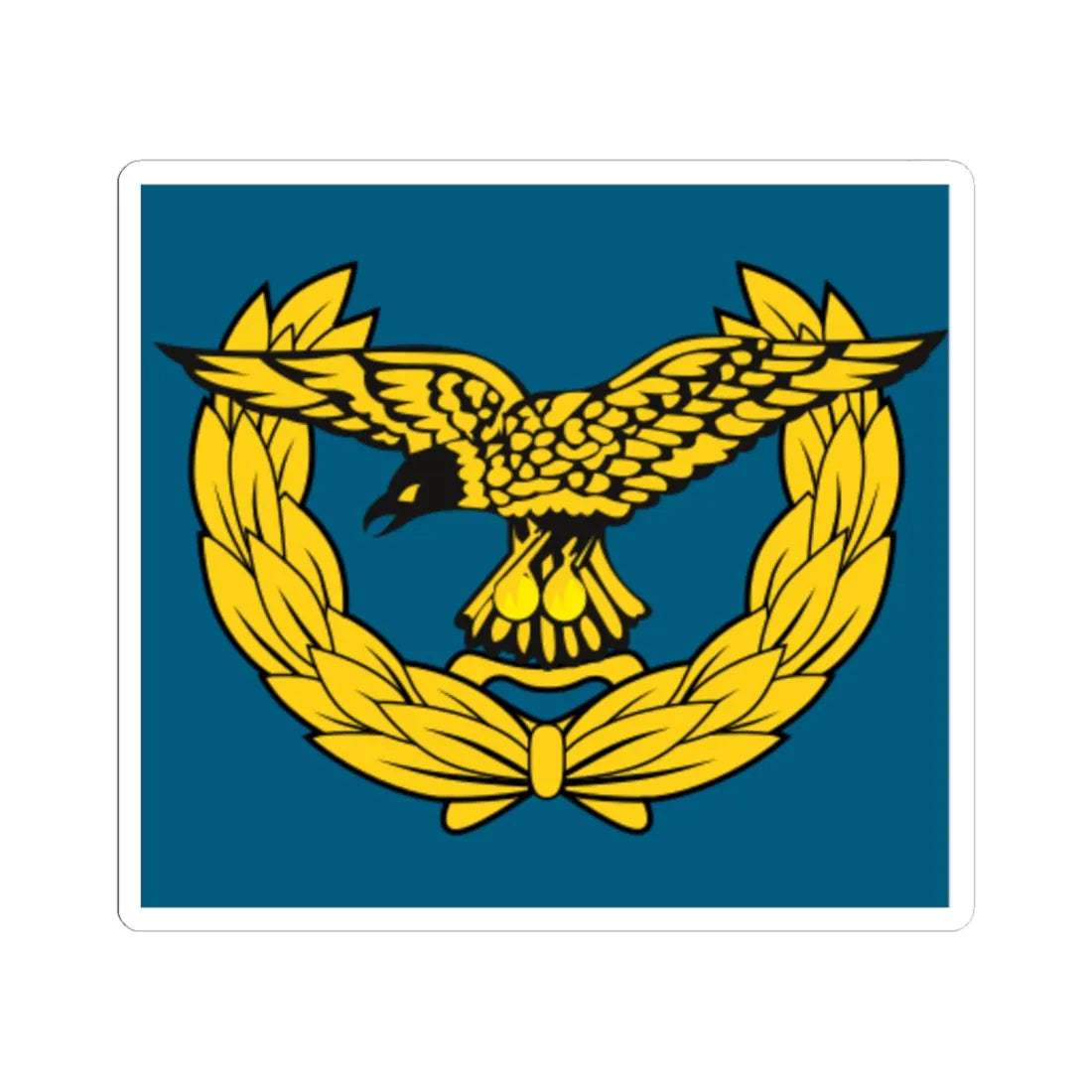 Malaysia Air Force OR 8 (Malaysia) (Military Rank) STICKER Vinyl Kiss-Cut Decal 6 Inch White - The Sticker Space
