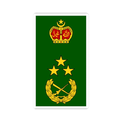 Malaysia army OF 8 (Malaysia) (Military Rank) STICKER Vinyl Kiss-Cut Decal 2 Inch White - The Sticker Space