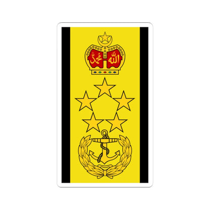 Malaysia navy OF 10 (Malaysia) (Military Rank) STICKER Vinyl Kiss-Cut Decal 4 Inch White - The Sticker Space
