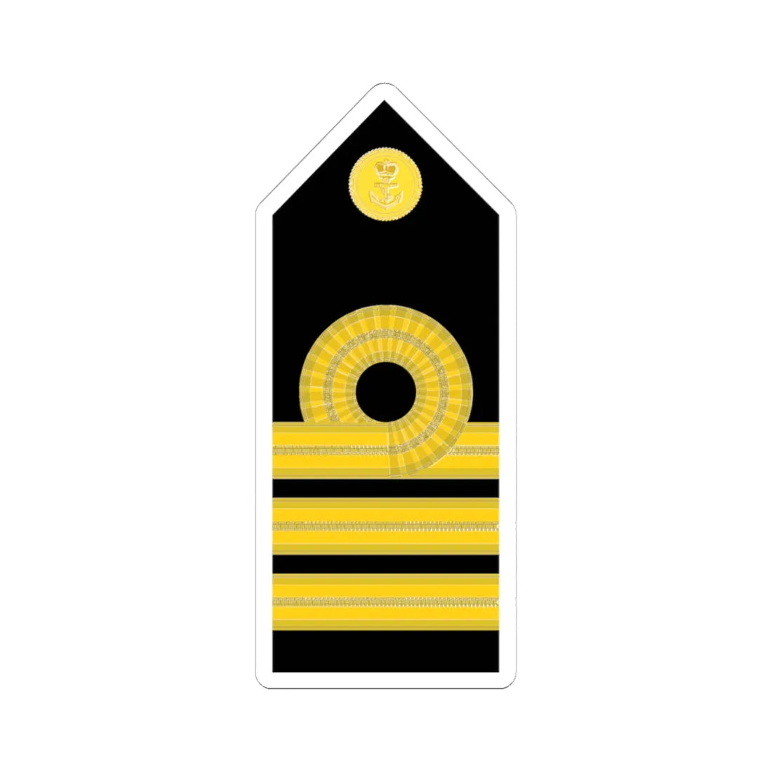 Malaysia Navy OF 4 (Malaysia) (Military Rank) STICKER Vinyl Kiss-Cut Decal 4 Inch White - The Sticker Space
