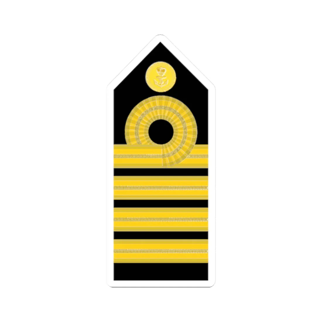 Malaysia Navy OF 5 (Malaysia) (Military Rank) STICKER Vinyl Kiss-Cut Decal 2 Inch White - The Sticker Space