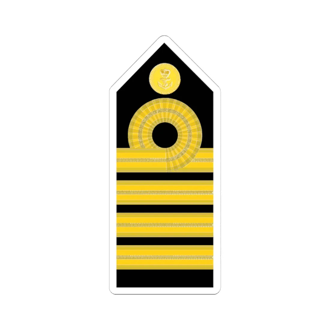 Malaysia Navy OF 5 (Malaysia) (Military Rank) STICKER Vinyl Kiss-Cut Decal 4 Inch White - The Sticker Space