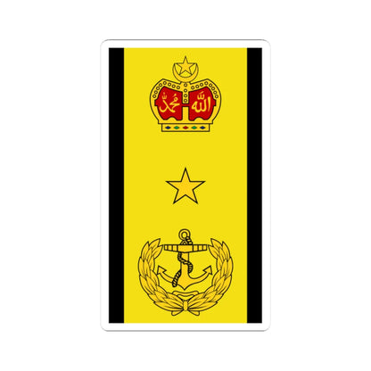 Malaysia navy OF 6 (Malaysia) (Military Rank) STICKER Vinyl Kiss-Cut Decal 3 Inch White - The Sticker Space