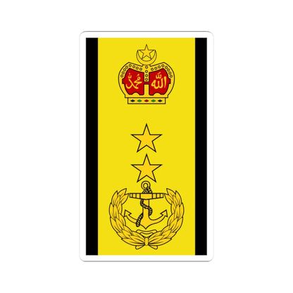 Malaysia navy OF 7 (Malaysia) (Military Rank) STICKER Vinyl Kiss-Cut Decal 3 Inch White - The Sticker Space
