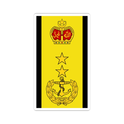 Malaysia navy OF 7 (Malaysia) (Military Rank) STICKER Vinyl Kiss-Cut Decal 4 Inch White - The Sticker Space