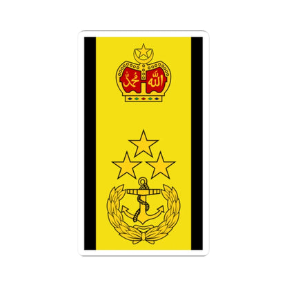 Malaysia navy OF 8 (Malaysia) (Military Rank) STICKER Vinyl Kiss-Cut Decal 2 Inch White - The Sticker Space