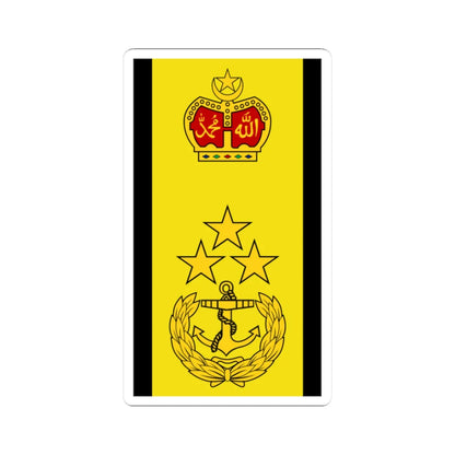 Malaysia navy OF 8 (Malaysia) (Military Rank) STICKER Vinyl Kiss-Cut Decal 3 Inch White - The Sticker Space