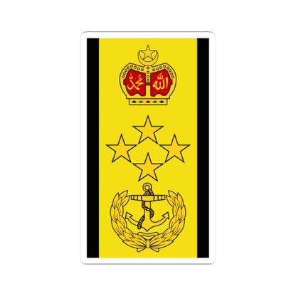 Malaysia navy OF 9 (Malaysia) (Military Rank) STICKER Vinyl Kiss-Cut Decal 3 Inch White - The Sticker Space