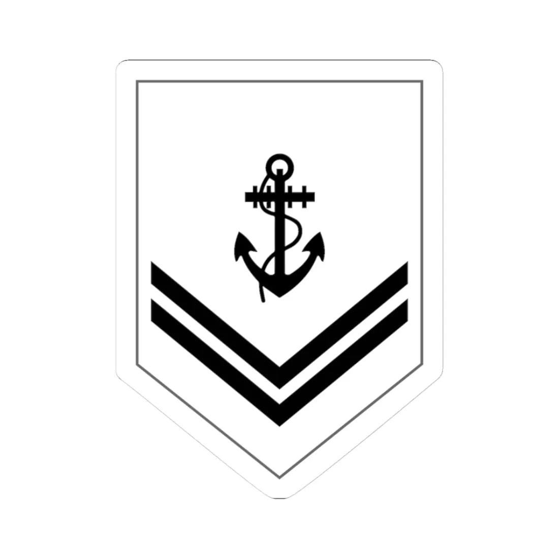 Malaysia Navy OR 4 New (Malaysia) (Military Rank) STICKER Vinyl Kiss-Cut Decal 3 Inch White - The Sticker Space
