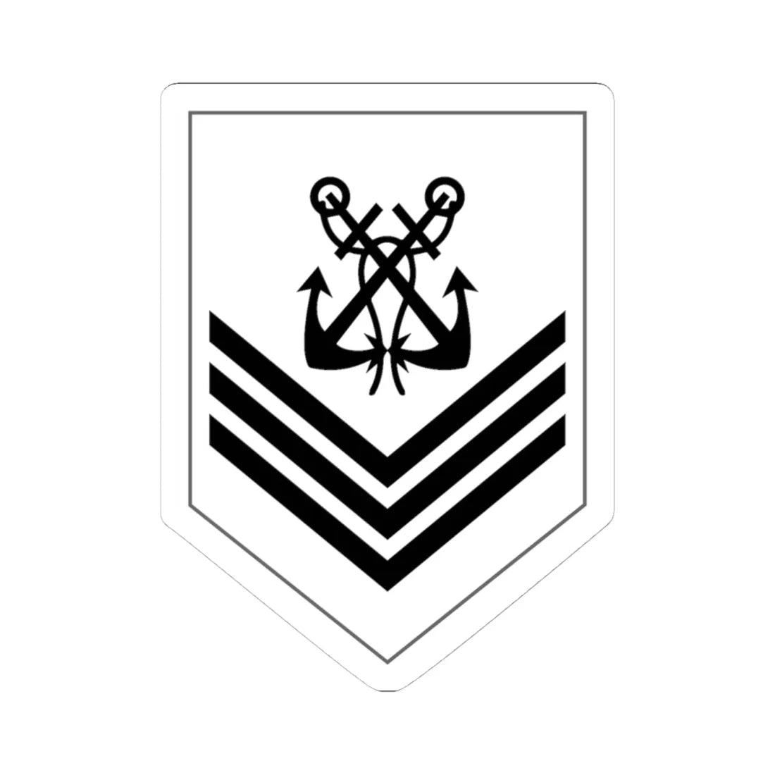 Malaysia Navy OR 6 New (Malaysia) (Military Rank) STICKER Vinyl Kiss-Cut Decal 4 Inch White - The Sticker Space