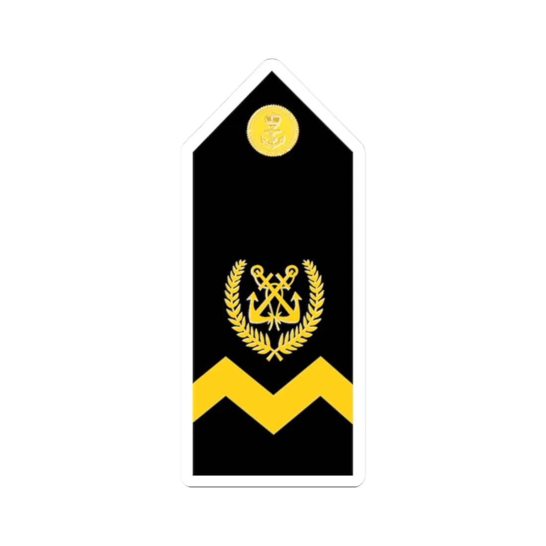 Malaysia Navy OR 9 New (Malaysia) (Military Rank) STICKER Vinyl Kiss-Cut Decal 2 Inch White - The Sticker Space