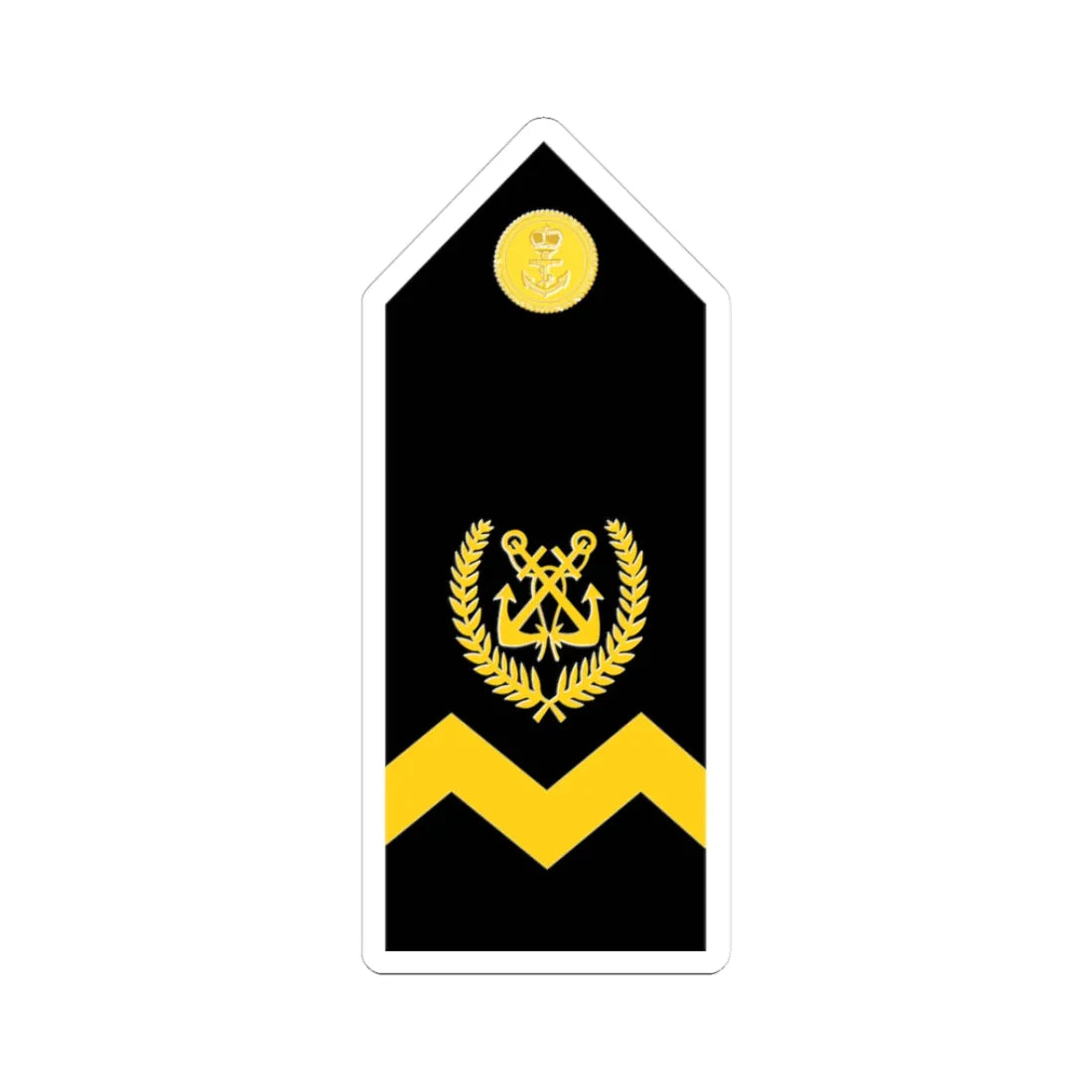 Malaysia Navy OR 9 New (Malaysia) (Military Rank) STICKER Vinyl Kiss-Cut Decal 3 Inch White - The Sticker Space
