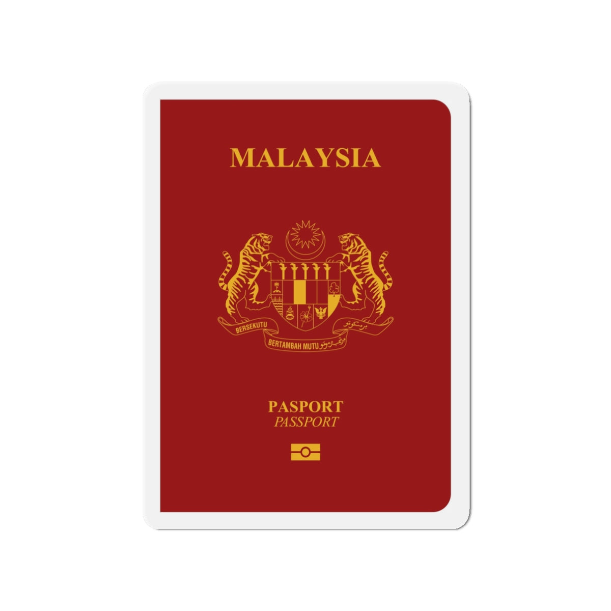 Malaysia Passport - Die-Cut Magnet-3" x 3"-The Sticker Space