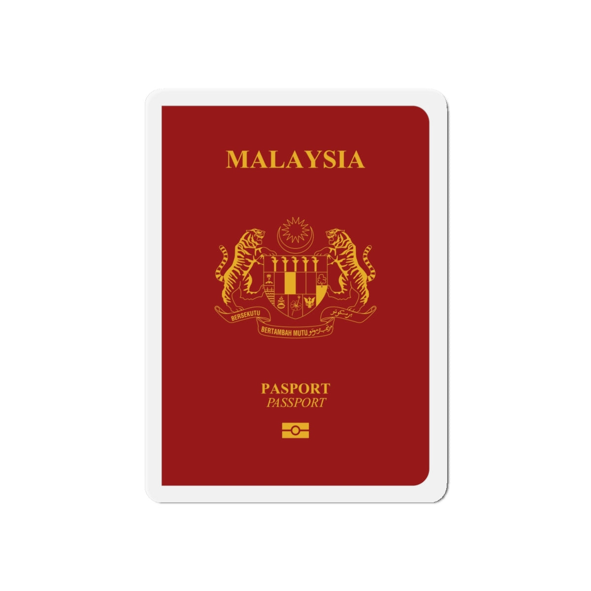 Malaysia Passport - Die-Cut Magnet-6 × 6"-The Sticker Space