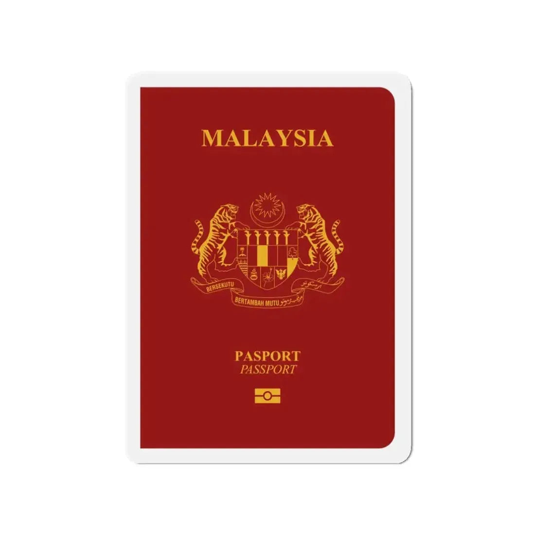 Malaysia Passport - Refrigerator Magnet 3 Inch - The Sticker Space