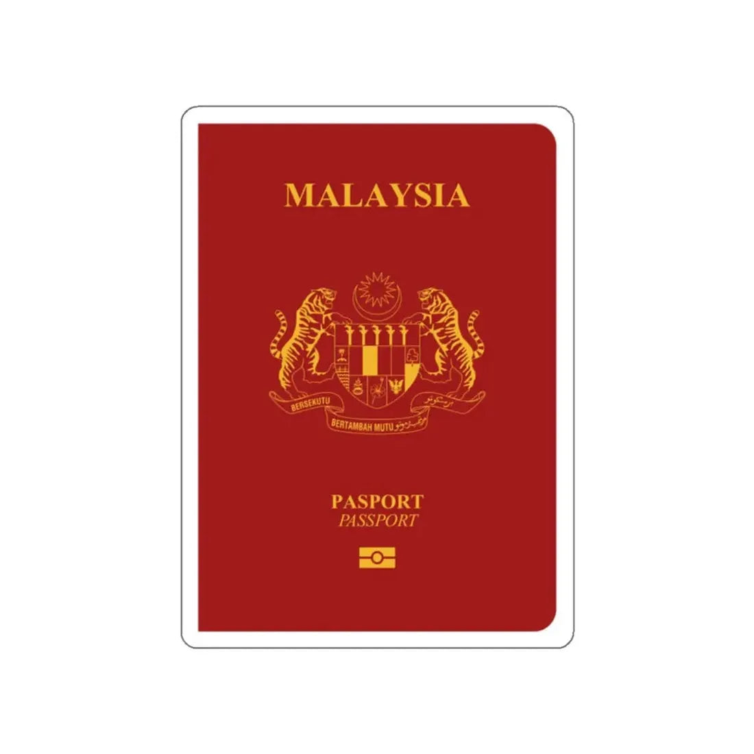 Malaysia Passport STICKER Vinyl Die-Cut Decal 2 Inch - The Sticker Space