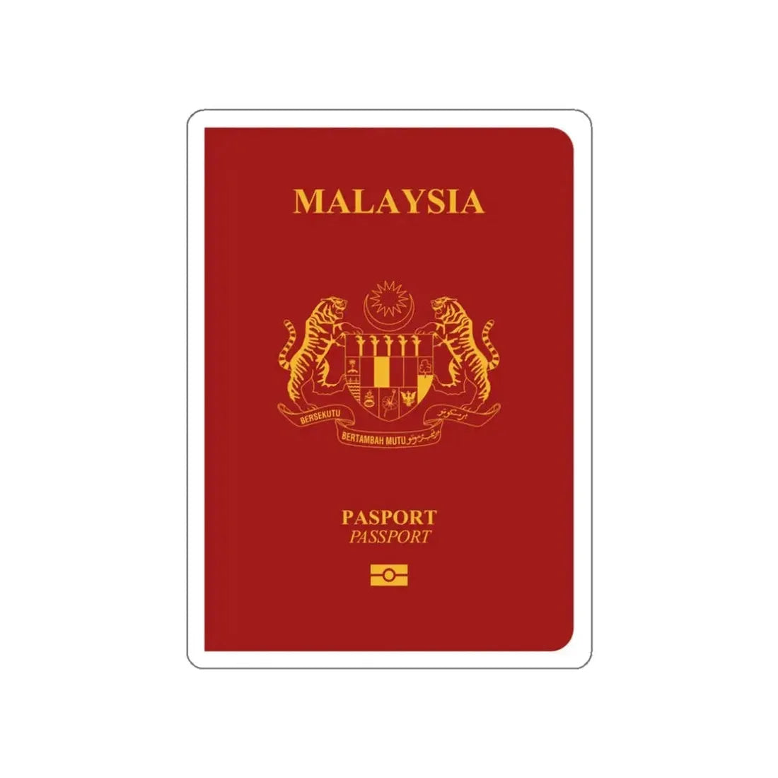 Malaysia Passport STICKER Vinyl Die-Cut Decal 3 Inch - The Sticker Space