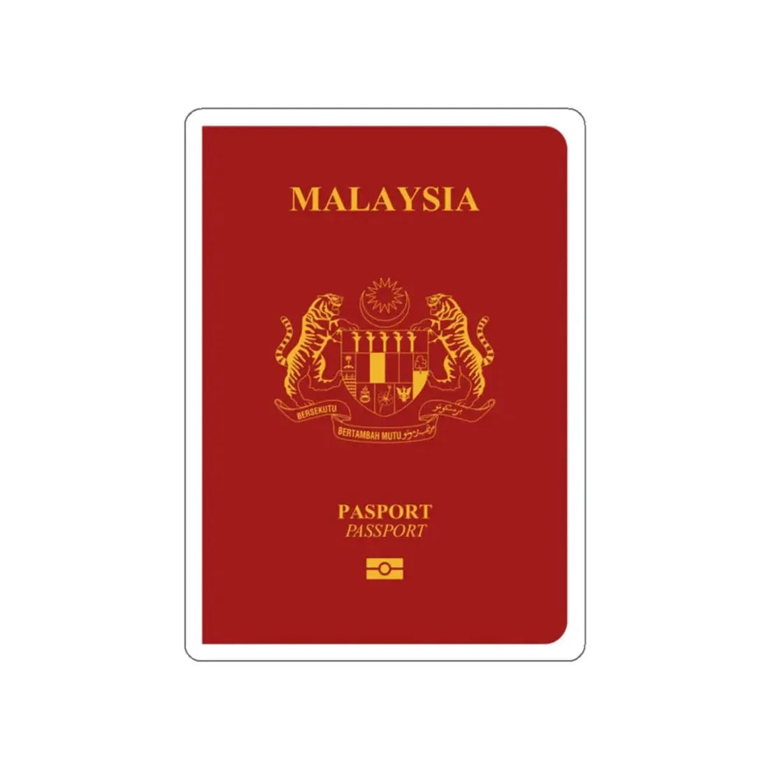 Malaysia Passport STICKER Vinyl Die-Cut Decal - The Sticker Space