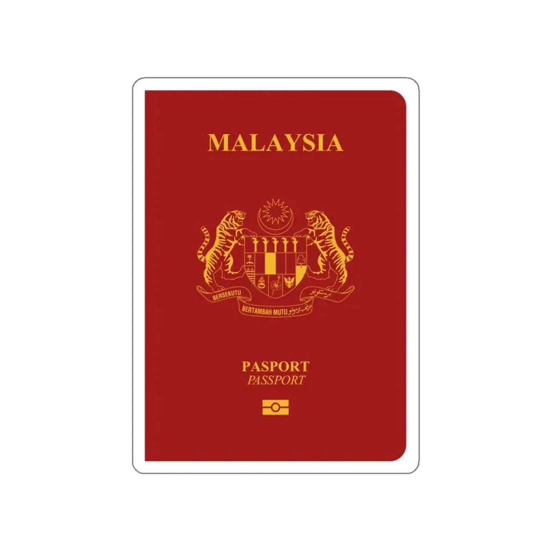 Malaysia Passport STICKER Vinyl Die-Cut Decal - The Sticker Space