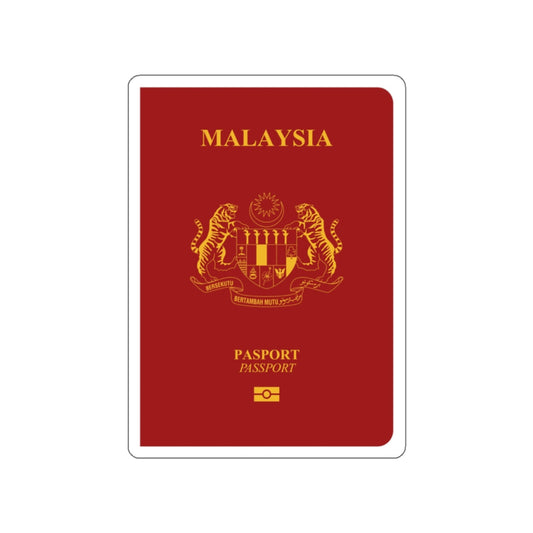 Malaysia Passport STICKER Vinyl Die-Cut Decal-White-The Sticker Space