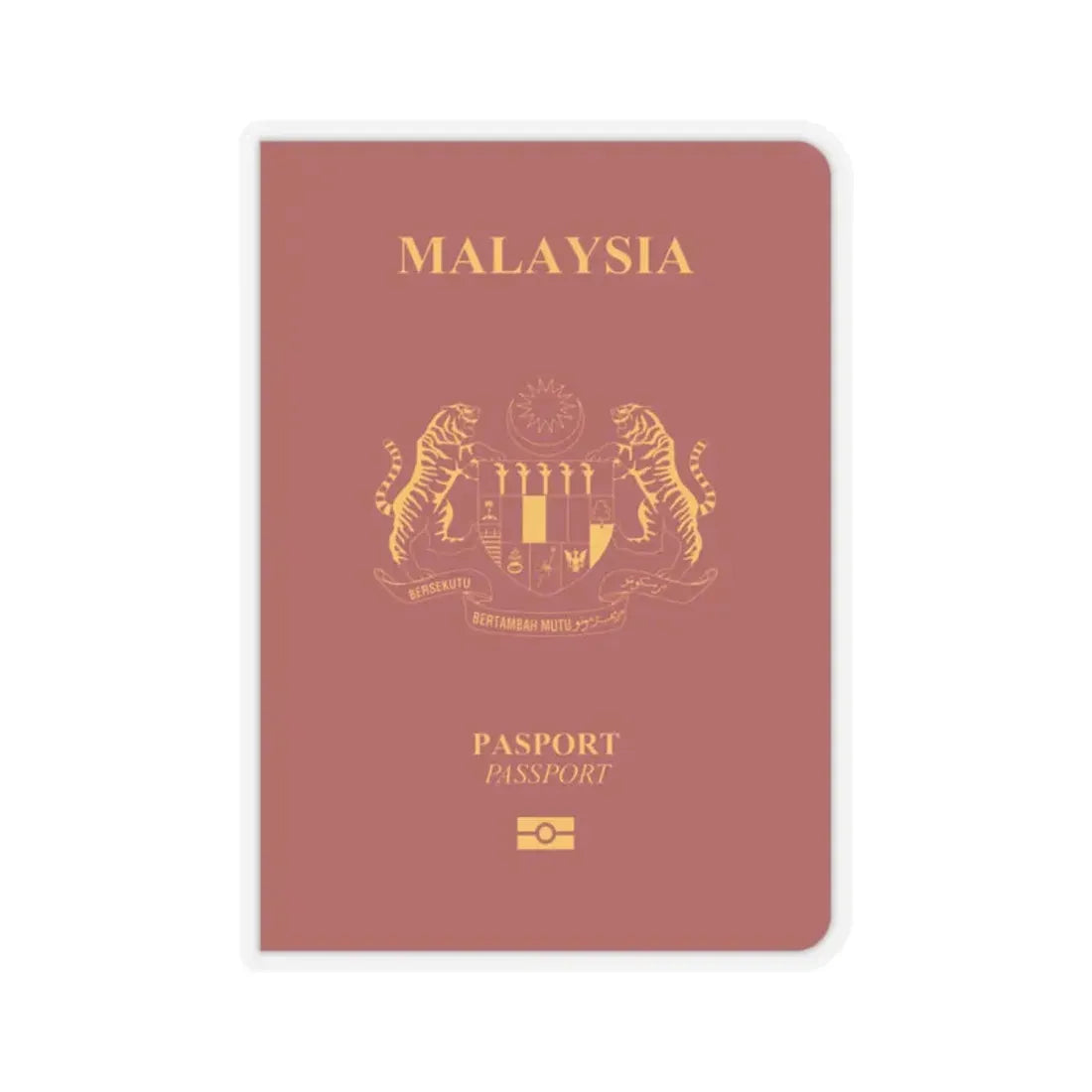 Malaysia Passport - STICKER Vinyl Kiss-Cut Decal 2 Inch Transparent - The Sticker Space