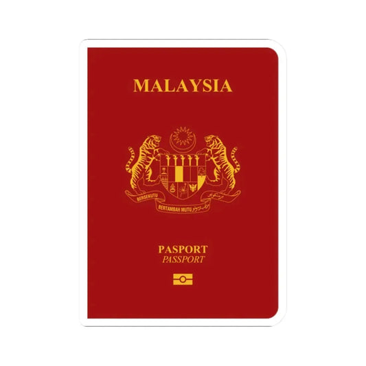 Malaysia Passport - STICKER Vinyl Kiss-Cut Decal 2 Inch White - The Sticker Space