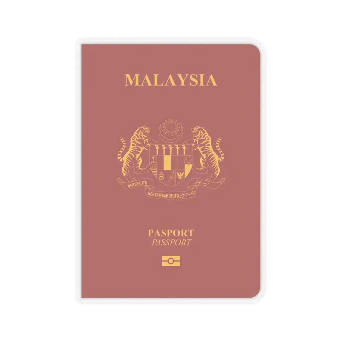 Malaysia Passport - STICKER Vinyl Kiss-Cut Decal 3 Inch Transparent - The Sticker Space
