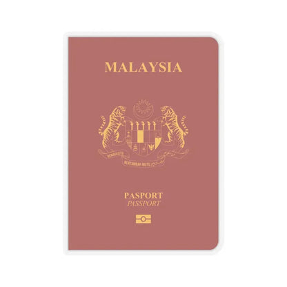 Malaysia Passport - STICKER Vinyl Kiss-Cut Decal 3 Inch Transparent - The Sticker Space