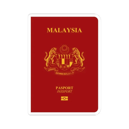 Malaysia Passport - STICKER Vinyl Kiss-Cut Decal 3 Inch White - The Sticker Space