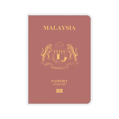 Malaysia Passport - STICKER Vinyl Kiss-Cut Decal 4 Inch Transparent - The Sticker Space