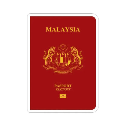 Malaysia Passport - STICKER Vinyl Kiss-Cut Decal 4 Inch White - The Sticker Space