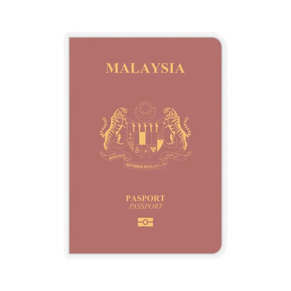 Malaysia Passport - STICKER Vinyl Kiss-Cut Decal 6 Inch Transparent - The Sticker Space