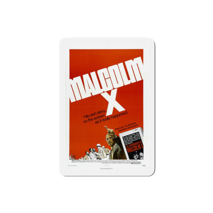 Malcolm X 1972 Movie Poster Die-Cut Magnet-2 Inch-The Sticker Space