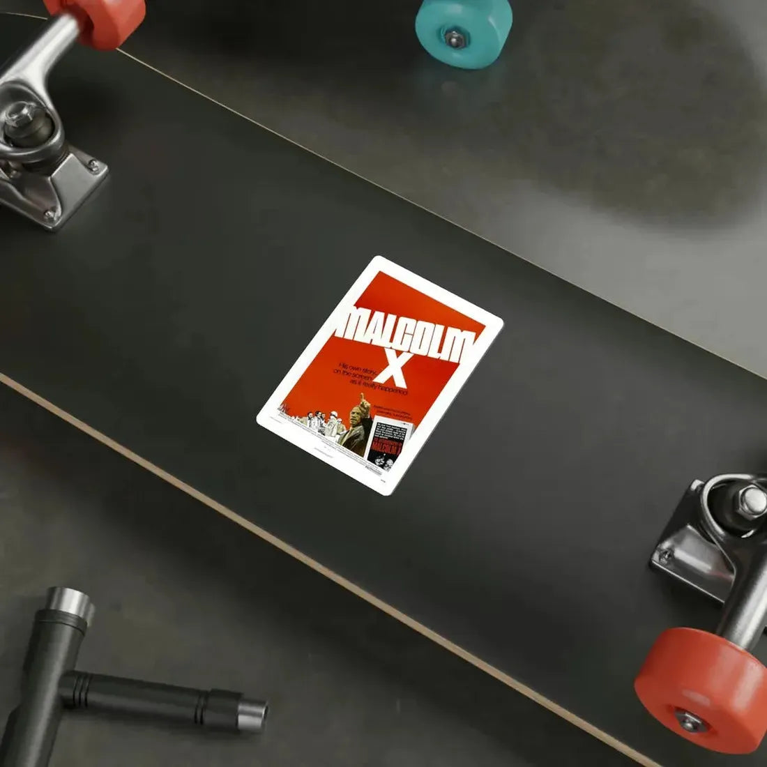 Malcolm X 1972 Movie Poster STICKER Vinyl Die-Cut Decal - The Sticker Space