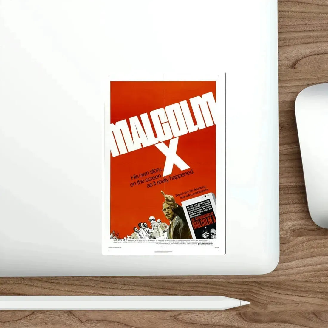 Malcolm X 1972 Movie Poster STICKER Vinyl Die-Cut Decal - The Sticker Space