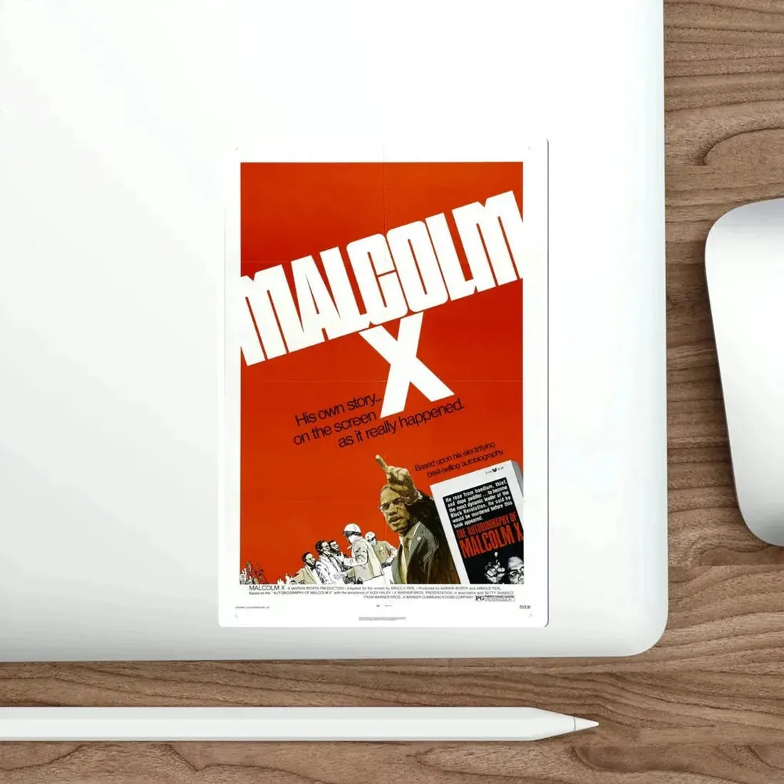 Malcolm X 1972 Movie Poster STICKER Vinyl Die-Cut Decal - The Sticker Space