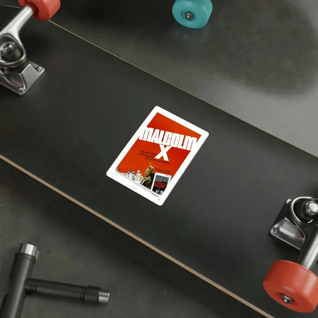 Malcolm X 1972 Movie Poster STICKER Vinyl Die-Cut Decal - The Sticker Space