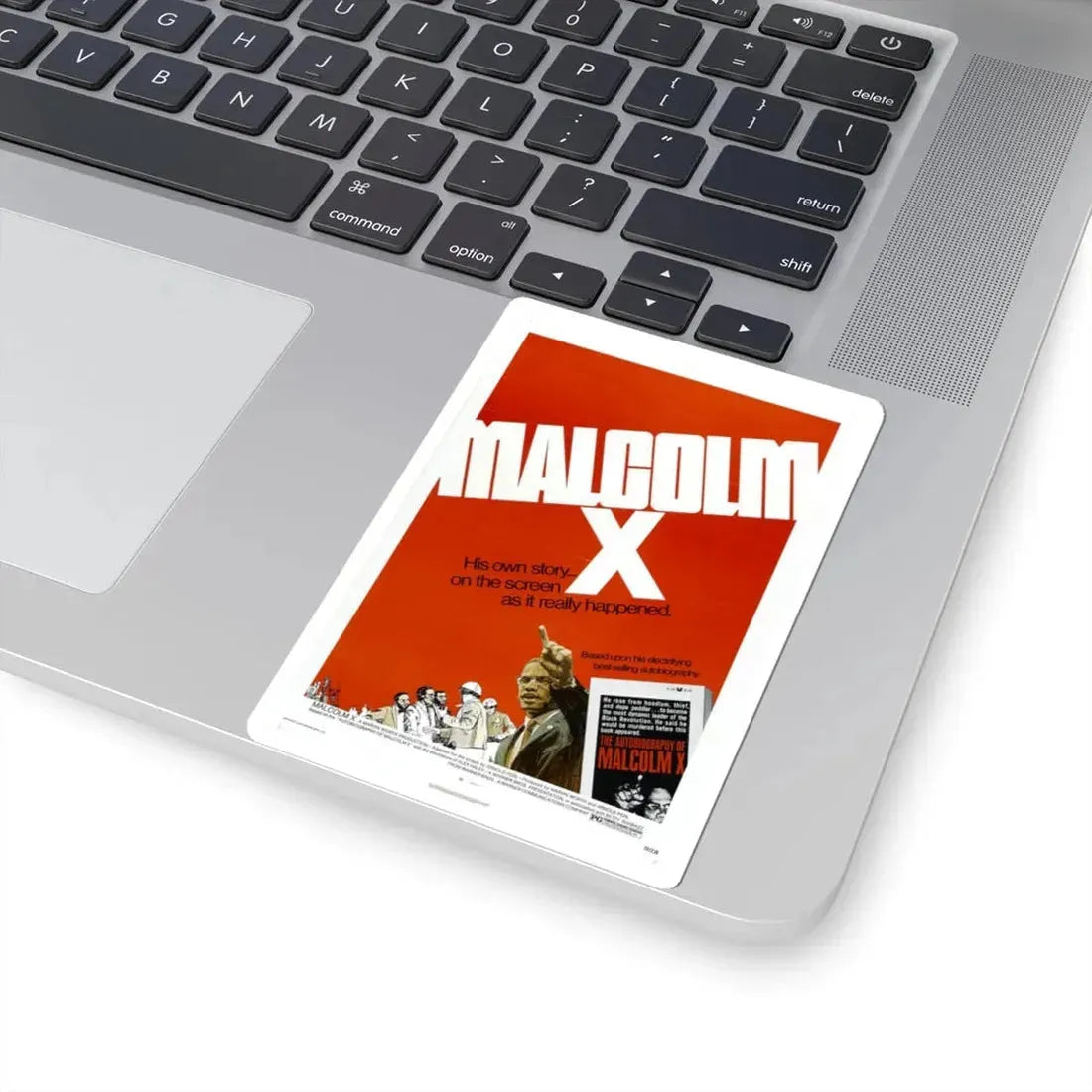 Malcolm X 1972 Movie Poster - STICKER Vinyl Kiss-Cut Decal - The Sticker Space