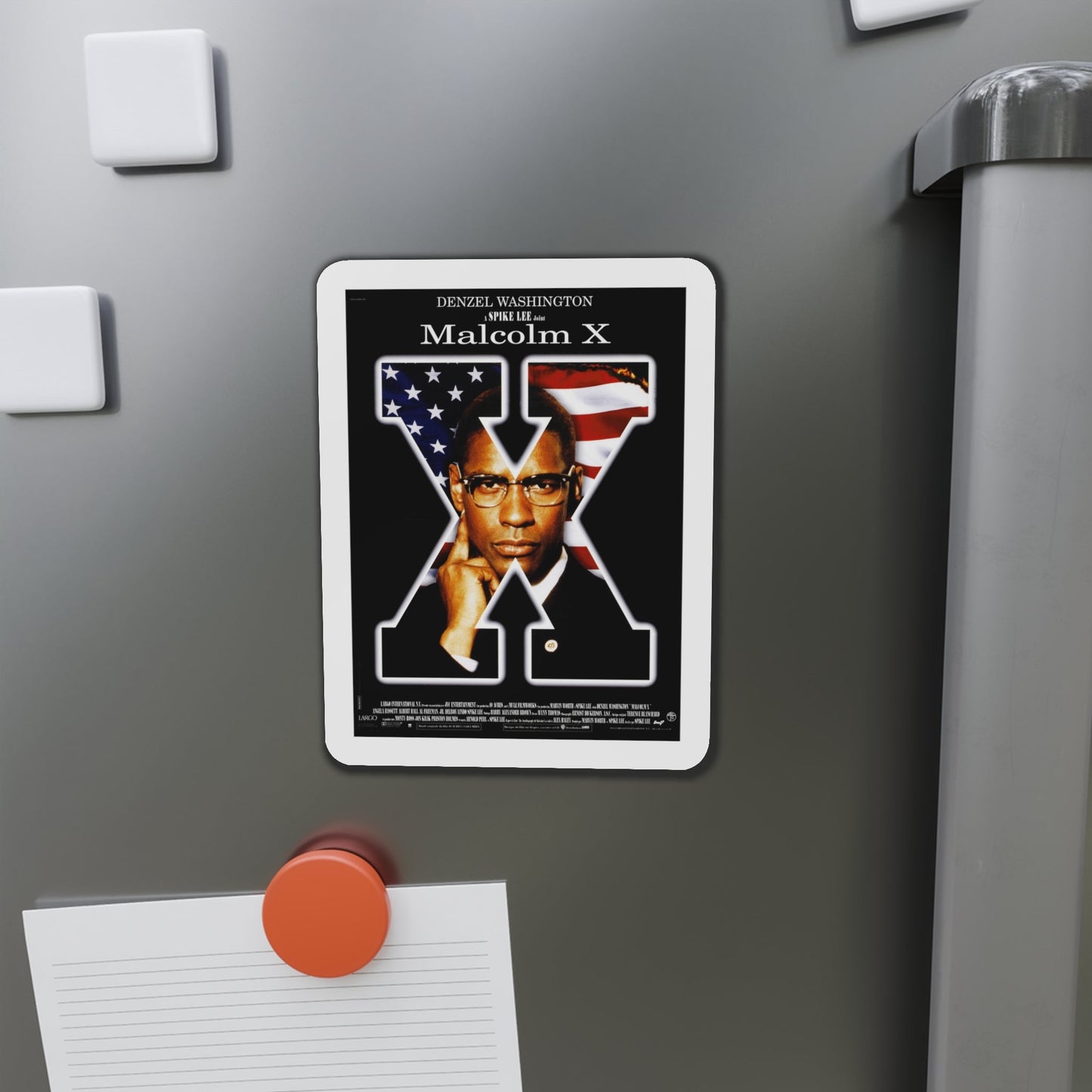 Malcolm X 1992 Movie Poster Die-Cut Magnet-The Sticker Space