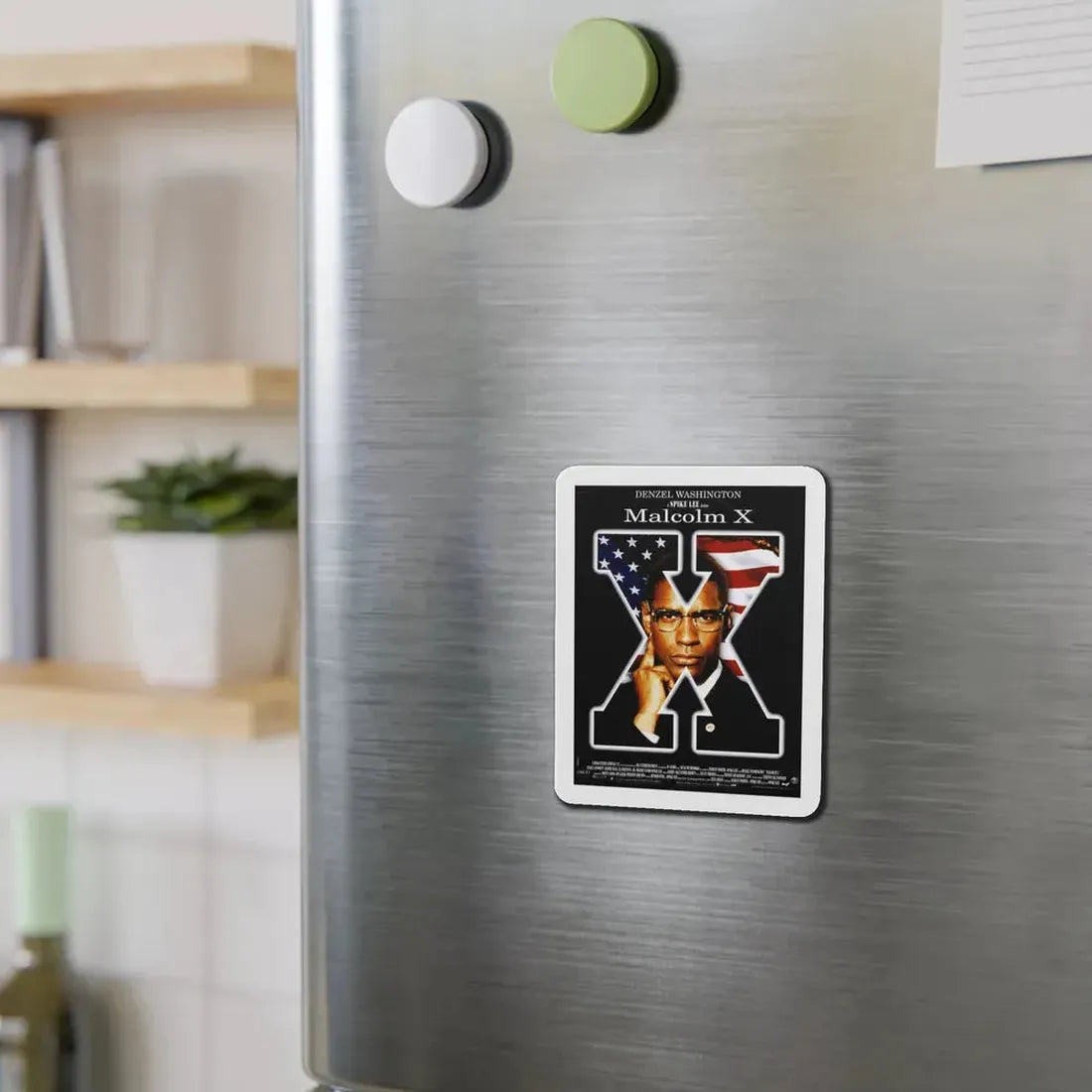 Malcolm X 1992 Movie Poster Refrigerator Magnet - The Sticker Space