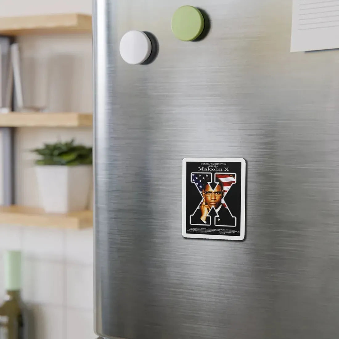Malcolm X 1992 Movie Poster Refrigerator Magnet - The Sticker Space