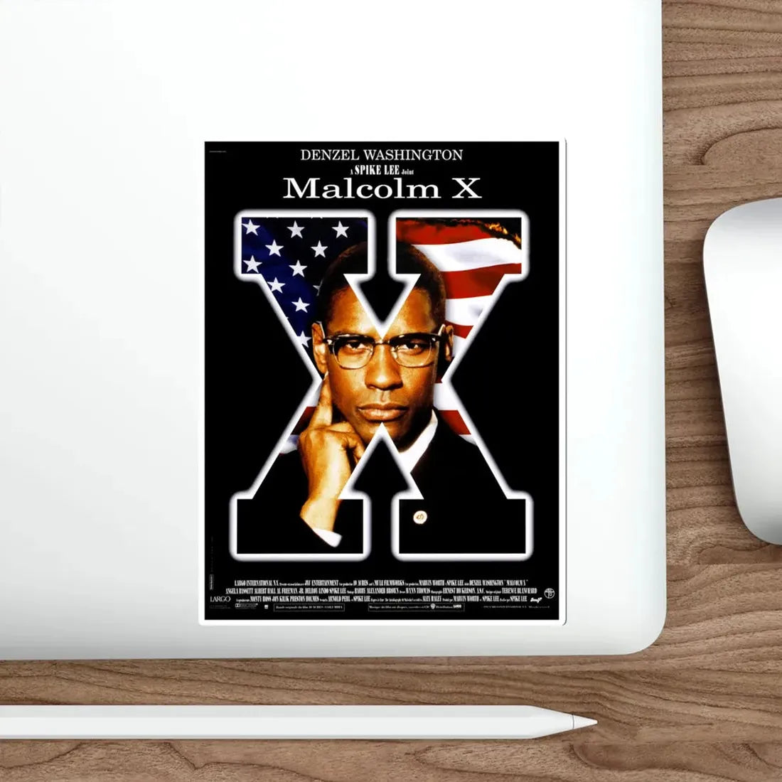 Malcolm X 1992 Movie Poster STICKER Vinyl Die-Cut Decal - The Sticker Space
