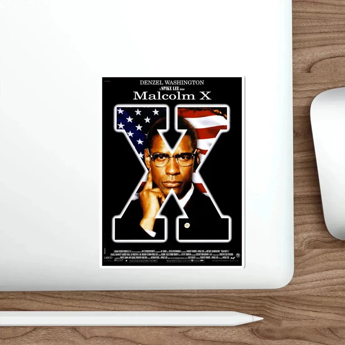 Malcolm X 1992 Movie Poster STICKER Vinyl Die-Cut Decal - The Sticker Space