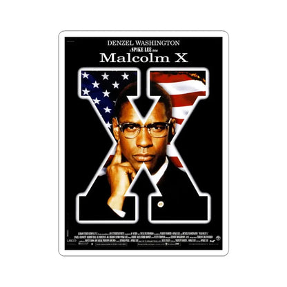 Malcolm X 1992 Movie Poster - STICKER Vinyl Kiss-Cut Decal 6 Inch White - The Sticker Space